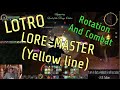 LOTRO: *NEW* Updated LORE-MASTER (yellow line) what i've learned so far