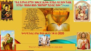 መስዋዕቲ ቅዳሴ ክብረ በዓለ ቅዱስ ቁርባን - 14 ሰነ 2020