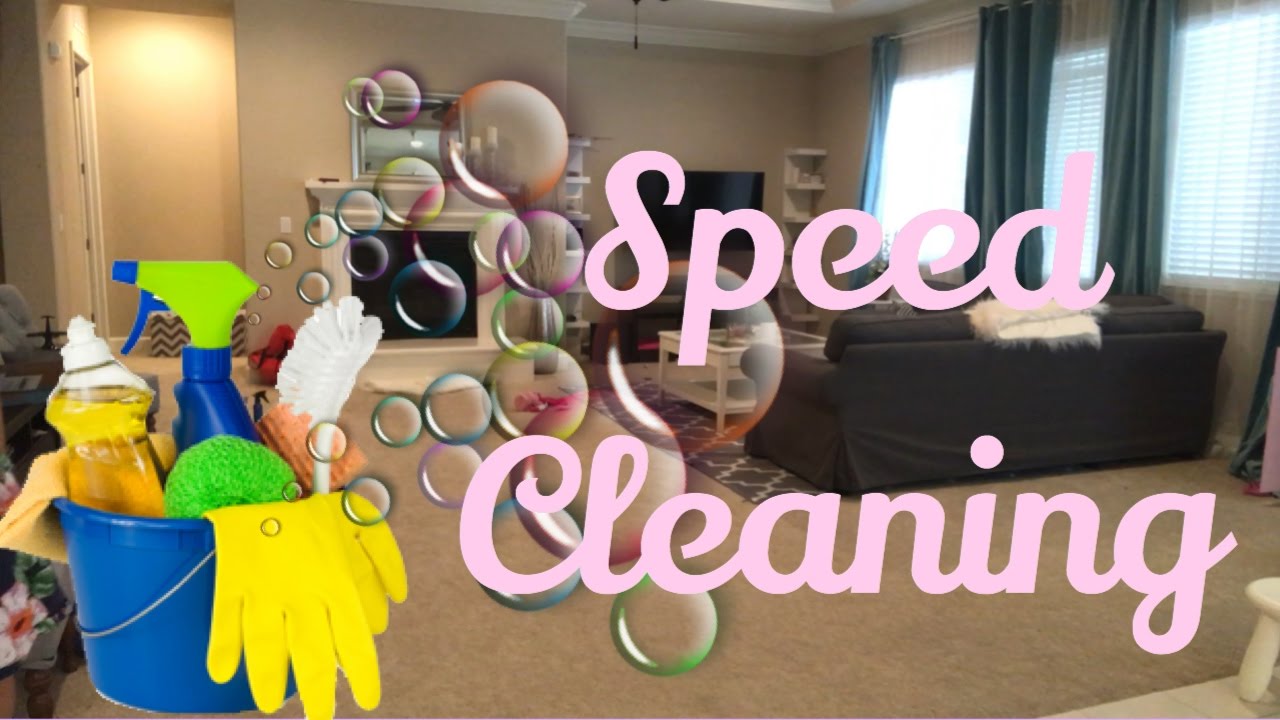 Power Hour Speed Cleaning Living Room And Kitchen Youtube