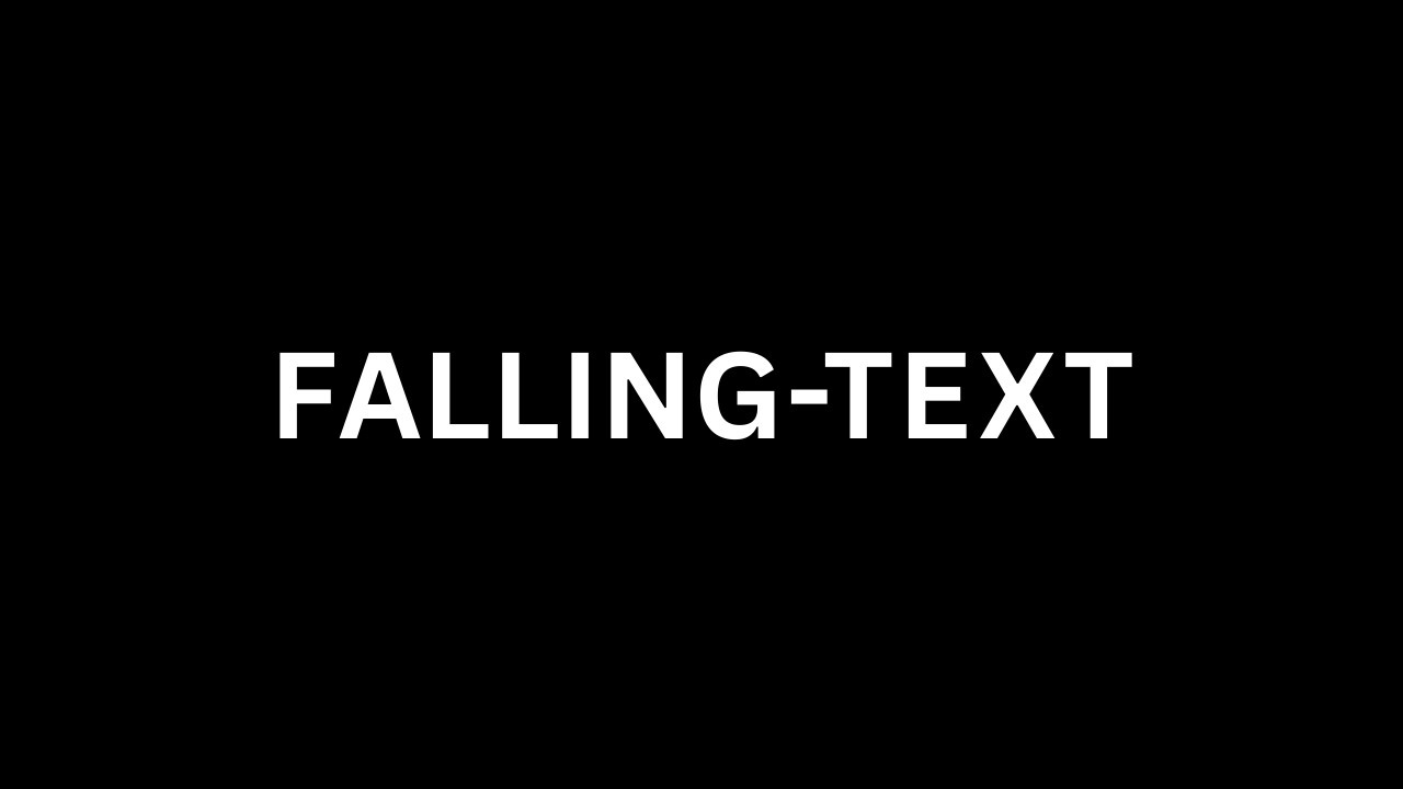 Create This 3d Falling Text Animation Using Just Css Youtube