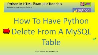 How To Have Python Delete From MySQL Table
