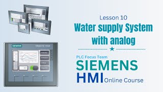 Siemens HMI course Lesson 10 - Water supply system with analog