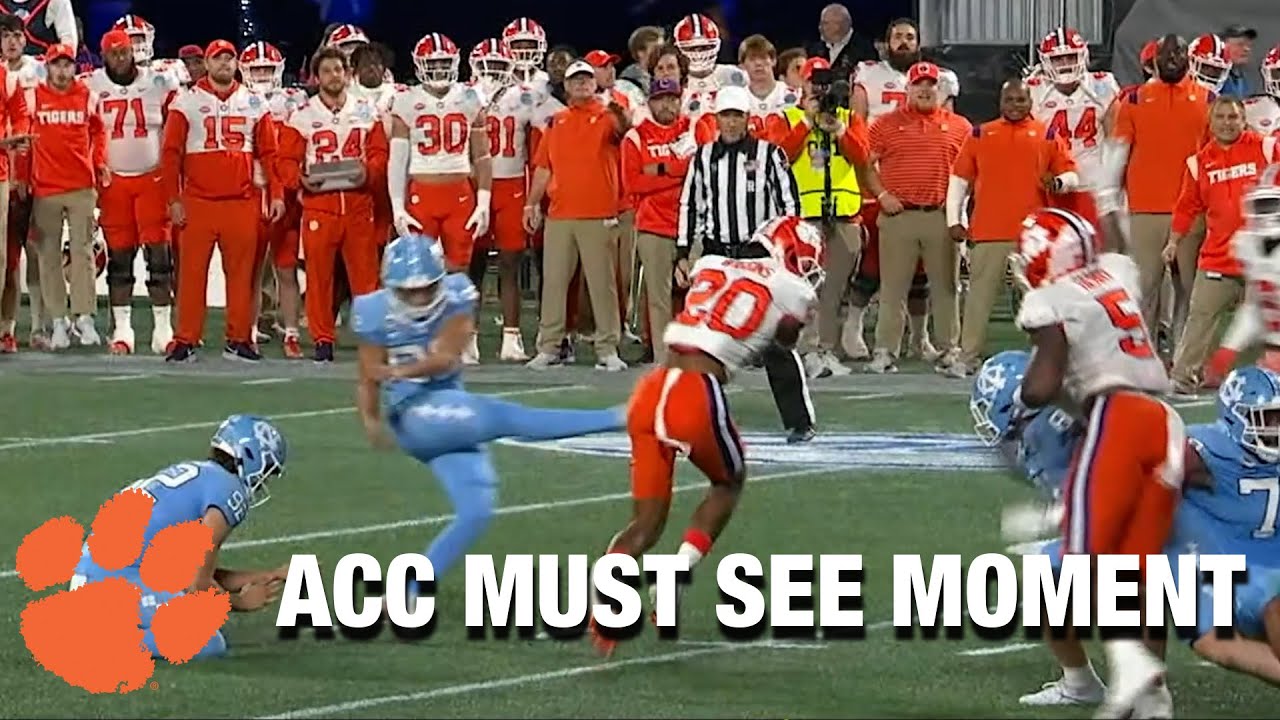 Clemson's Nate Wiggins Blocks FG Attempt | ACC Must See Moment - YouTube