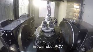 Erowa robot loading Haas VMC - GoPro POV