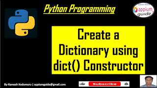 Create a Dictionary using the dict() Constructor | Python Tutorial for Beginners