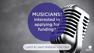 Music Sector Grants Live Q\u0026A