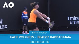 Katie Volynets v Beatriz Haddad Maia Highlights (1R) | Australian Open 2022