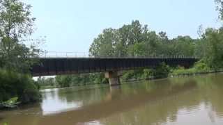 CP #245 crosses Welland River north of Welland Yard July 5, 2015