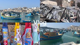 マルタ留学　Malta【Vlog】マルタ　マルサシュロックのサンデーマーケット