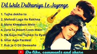 Dilwale Dulhania Le Jayenge Movie All Songs | Shahrukh Khan & Kajol Songs JUKEBOX| Romantic List