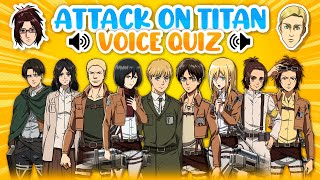 ATTACK ON TITAN VOICE QUIZ 🗣️ Guess the character voice | Shingeki no Kyojin/Attack on titan quiz ⚔️