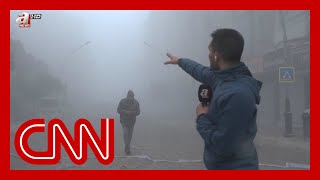 Turkey earthquake aftershocks captured on live TV