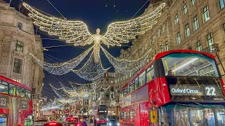 London Christmas Lights Tour | London Final Christmas Shopping | London Walk [4K HDR]
