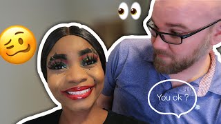 *I DID MY MAKEUP HORRIBLY TO SEE HOW MY HUSBAND WOULD REACT!!!*