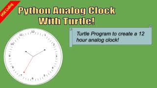 Analog Clock | Python Turtle Program