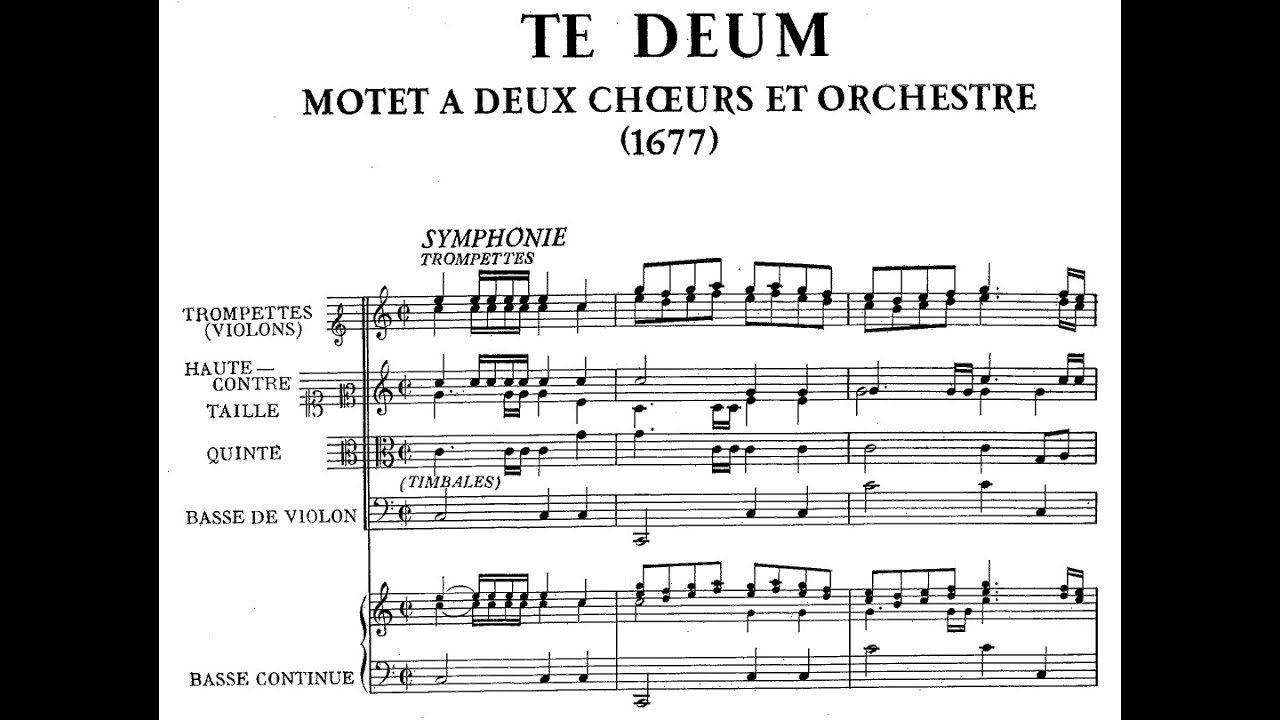 TE DEUM (LWV 55) By Jean-Baptiste Lully {Audio + Full Score} - YouTube