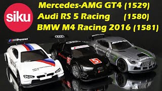 Siku - Mercedes AMG GT4/ BMW M4 Racing/ Audi RS 5 Racing Diecast Cars Review