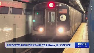 NYC advocates push for 6-minute subway, bus service