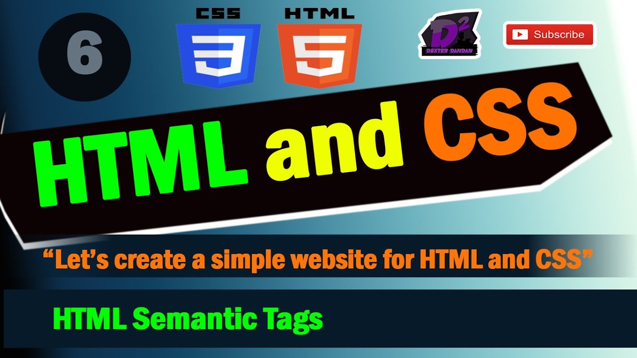 HTML Semantic Tags (HTML & CSS Tutorial 6) - YouTube