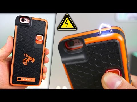 Badass iPhone Stun Gun Case! + Electrocuting Myself⚡️🐝 Badass iPhone Stun Gun Case! + Electrocuting Myself⚡️🐝