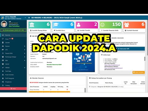 CARA MEMPERBAHARUI APLIKASI DAPODIK KE VERSI 2024.A | CARA UPDATE ...