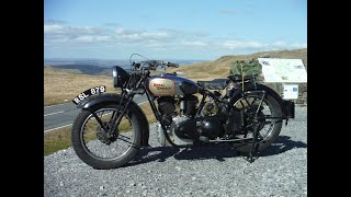 Royal Enfield Model KX 1140 cc 1937 Black Mountain test ride.