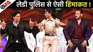 Salman Khan Shahrukh Khan Funny Dance with Lady Police in Umang 2022 Award Show | Tiger 3 Trailer