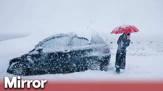 UK snow warnings: Commuters hit by travel disruption as severe weather persists