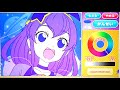 【あそんでプリキュア】キュアミルキーをキュアスター＆ソレイユ＆セレーネ＆コスモカラーにぬりぬり☆スタートゥインクルプリキュアのぬりえであそぼう♪