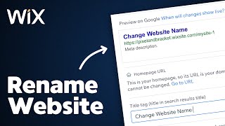 How to Change Site Name on Wix (Page Titles & URLs)