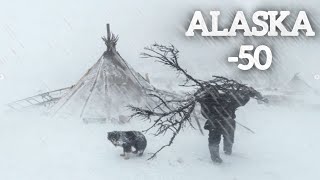 Heavy Snowfall❄️-50° Solo Camping 4 Days | Snowstorm \u0026 Solo Camping in Lightweight Hot Tent