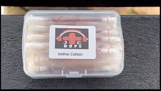 how to use iodine cotton stick