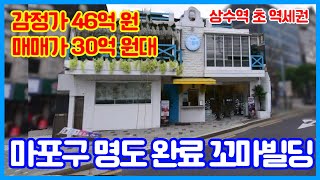 마포구 상수역 초 역세권(( 명도 완료 된 ))올근생 꼬마빌딩/ 독막로 대로변 위치 / 가시성, 유동인구 👍 / 매매가 보다 높은 감정가 ❗️❗️