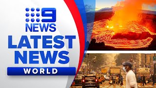 Hawaii volcano erupts, Free masks distributed in NYC as smoke continues to spread | 9 News Australia