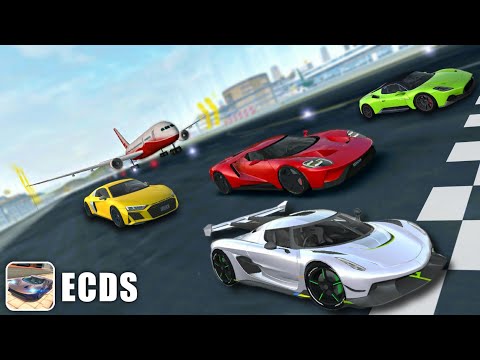 SUPER COCHES VS AVIÓN Drag Race Extreme Car Driving Simulator