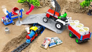 dyi mini bridge making with bricks science project | diy tractor | @sunfarming7533