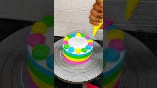 Simple Rainbow🌈 Cake Design #rainbowcake #cakedesign #shorts #short #youtube #viralvideo #trending