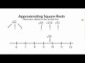 approximating square roots on a number line number sense grade 8