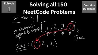 Solving All 150 NeetCode Problems For The FIRST TIME | Episode 1 - Contains Duplicate