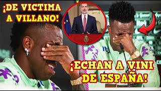 🚨¡ESCÁNDALO! EXPULSAN a VINICIUS de ESPAÑA por sus DECLARACIONES ¡NO lo QUIEREN en el PAÍS!