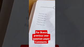 Bcece previous year question paper #bcece