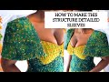 How to Cut and Sew a Trendy Standing Cape Structure Sleeve| Cutting and Sewing tutorial.