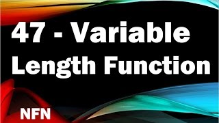Java tutorials (urdu) NFN 47 Variable Length Functions