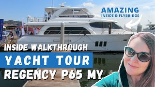 Regency P65 MY Yacht Tour Inside Walkthrough and Flybridge Views