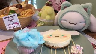 【vlog】 Sanrio Hello Kitty \u0026 Friends Artbox Cafe vlog 🎀 Cutest UK Cafe! ♡ サンリオカフェ ❣️ 【量産型】