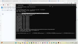 installing Postgres in docker container