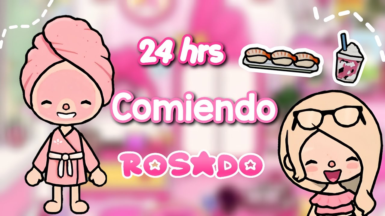 24 Horas Comiendo Rosa 🌸 (ׁׅ᥎ׁׅᨵׁׅׅzׁׅ֬) - YouTube