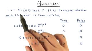Language Operations Exercise Quiz - Georgia Tech - Computability, Complexity, Theory: Computability