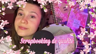 ASMR FR | Mon matériel de Scrapbooking ( page turning, tapping, sticky…) 🩷🫧