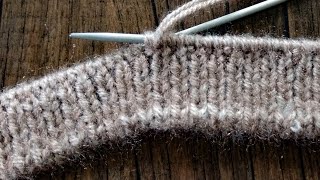 Easy double border with new method of cast on for knit cardigan